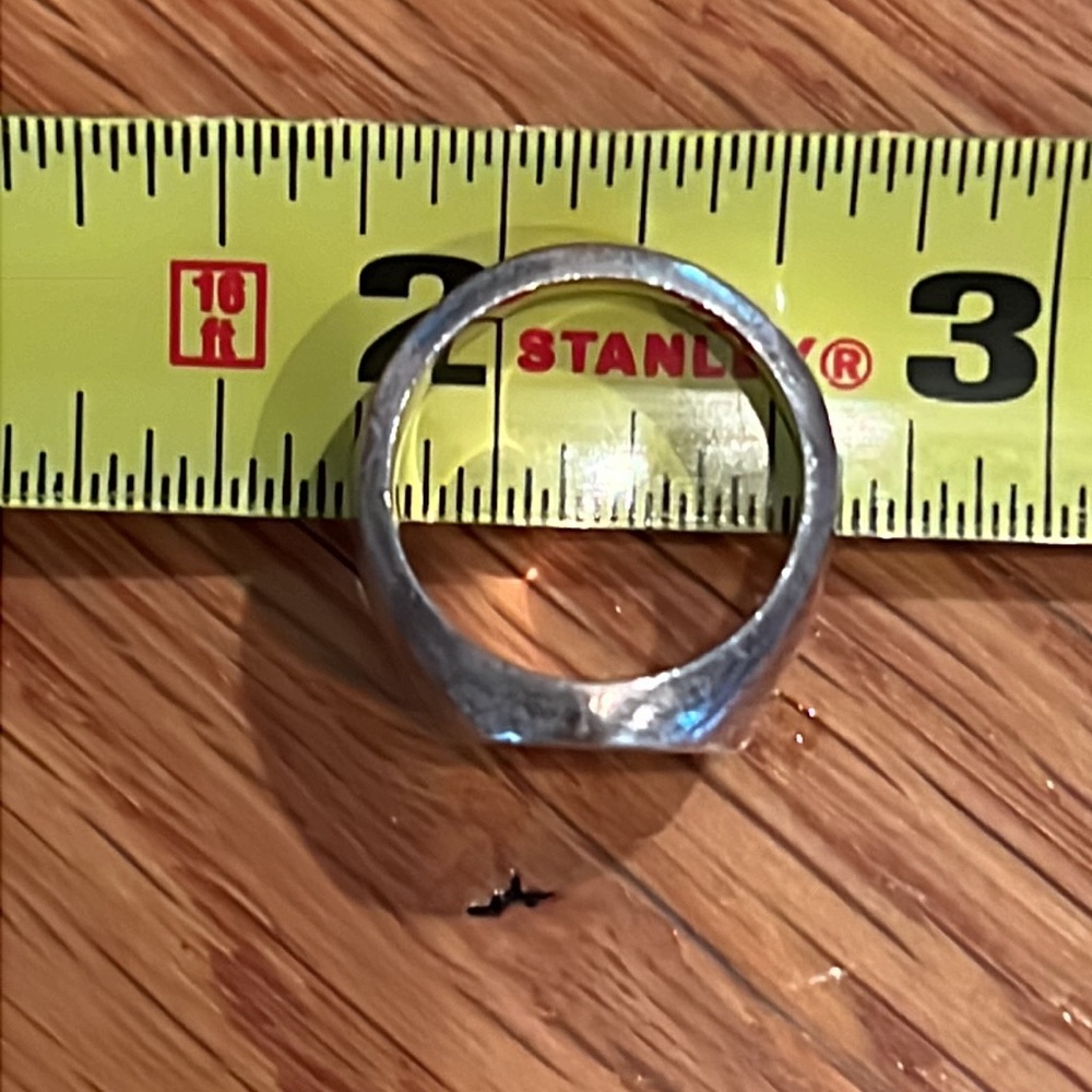 Silver Monogram Ring - image 2